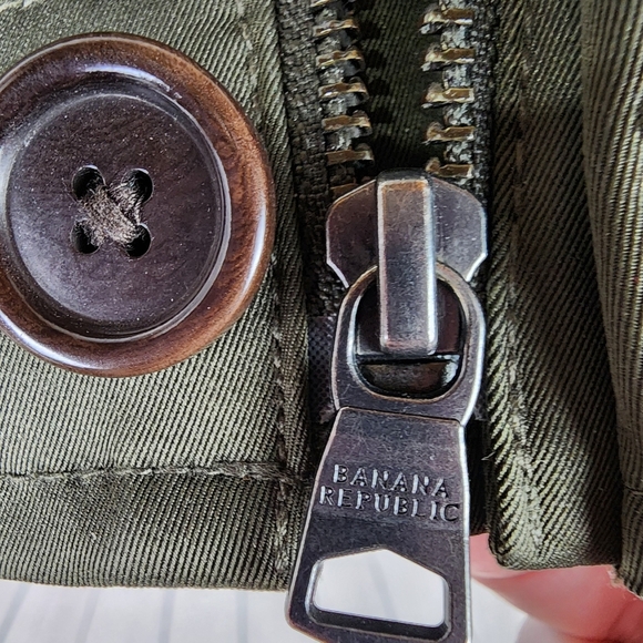 Banana Republic Zip Front Bomber Jacket Olive Green Size Small - Picture 5 of 13